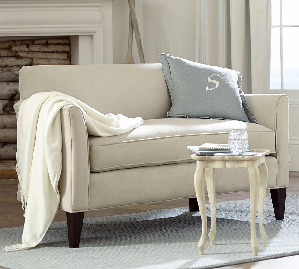 Marcel Upholstered Mini Sofa| Pottery Barn