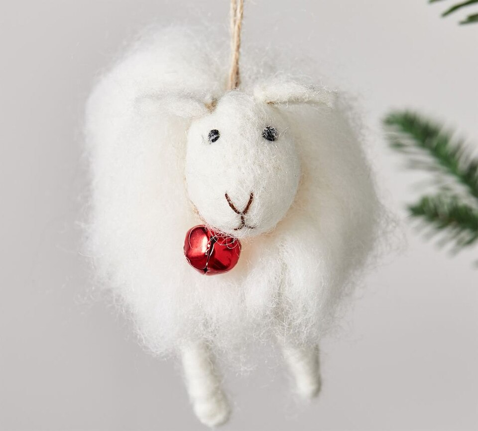 Handcrafted Wool Sheep Ornament Pottery Barn Australia