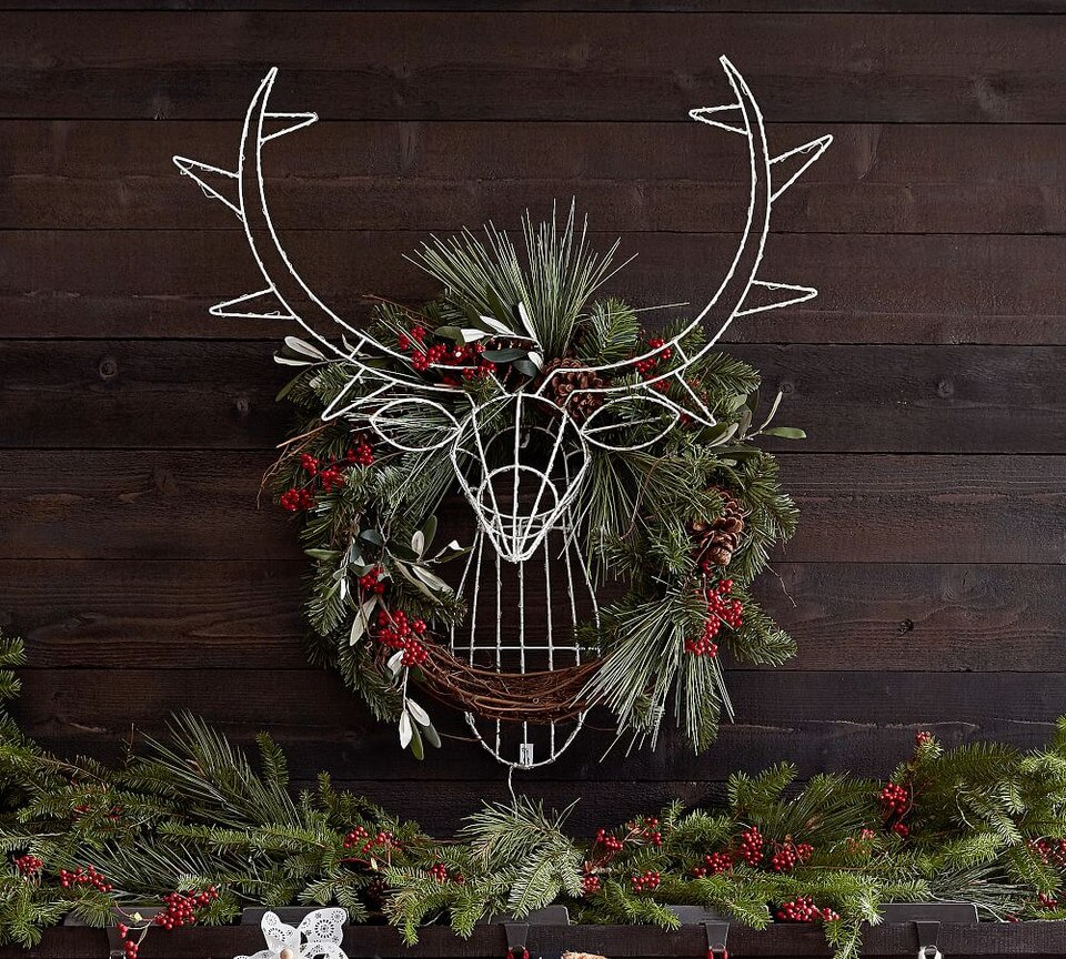 Light Up Deer Head Wall Art