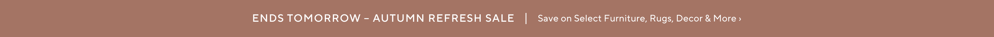 Autumn Refresh Sale