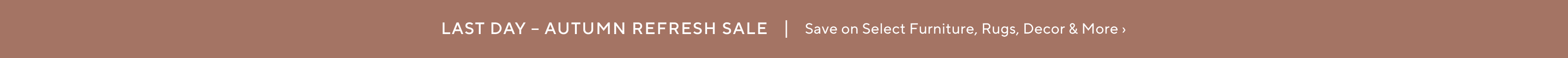 Autumn Refresh Sale