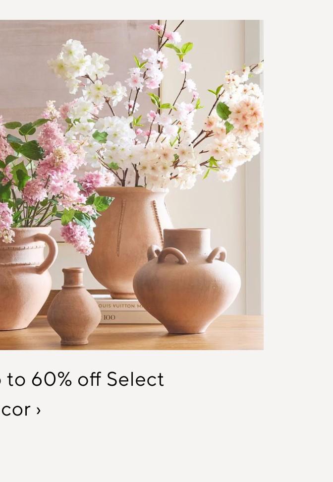 Up to 60% off Select Decor
