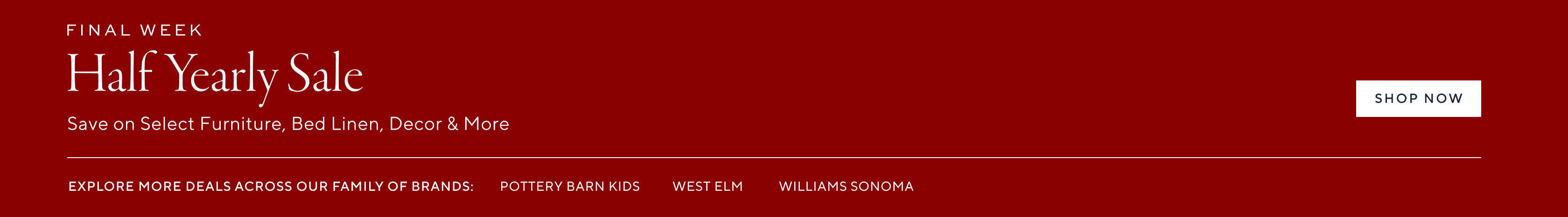 Half Yearly Sale: Final Week