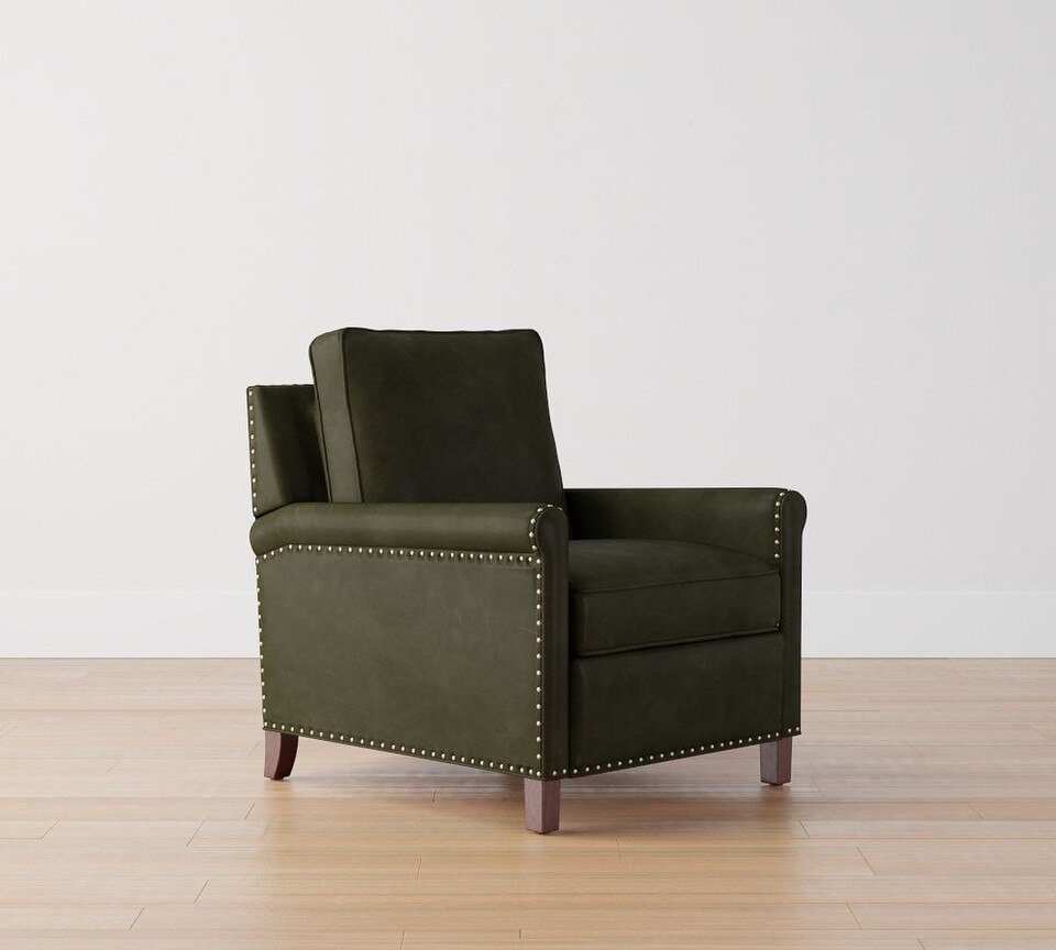 Tyler Roll Arm Leather Recliner