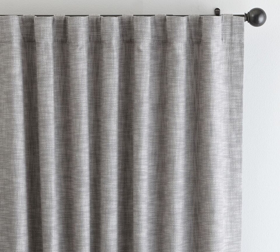 Seaton Textured Cotton Rod-Pocket Curtain