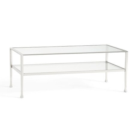 Tanner Rectangular Coffee Table Polished Nickel Finish Pottery Barn Australia Tanner Rectangular Coffee Table, Brushed Nickel Side Table Australia