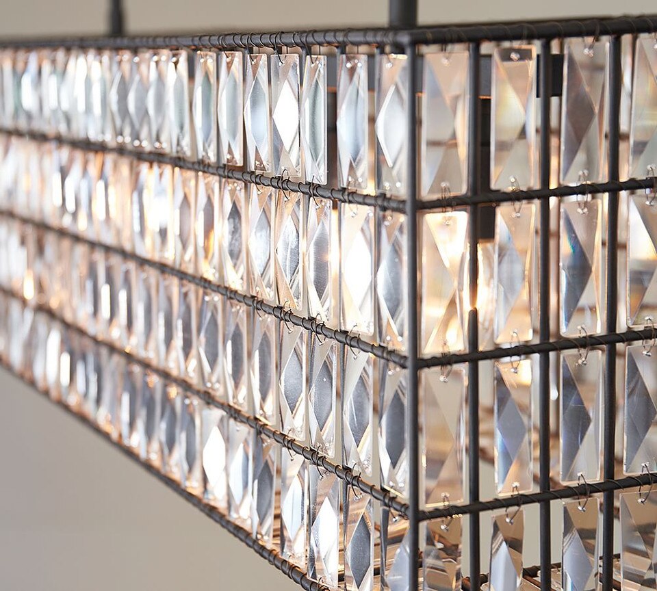 Adeline Crystal Rectangular Chandelier