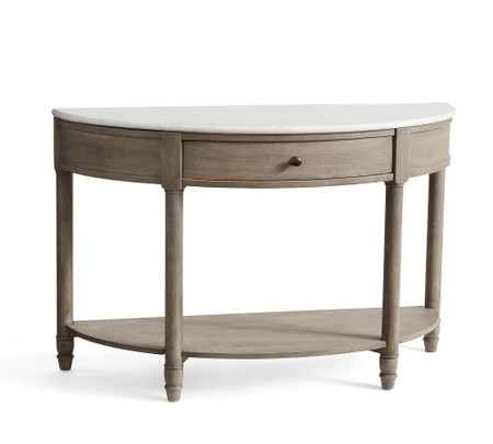 Alexandra Marble Demilune Console Table Pottery Barn Australia Alexandra Marble Demilune Console Table, Half Round Hall Table Australia