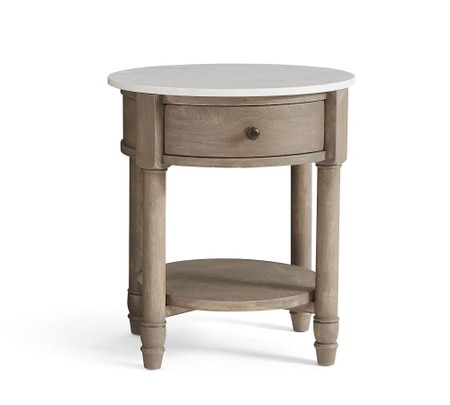 Alexandra 21 Round Marble Nightstand Alexandra 21 Round Marble Nightstand, Round Bedside Tables Australia