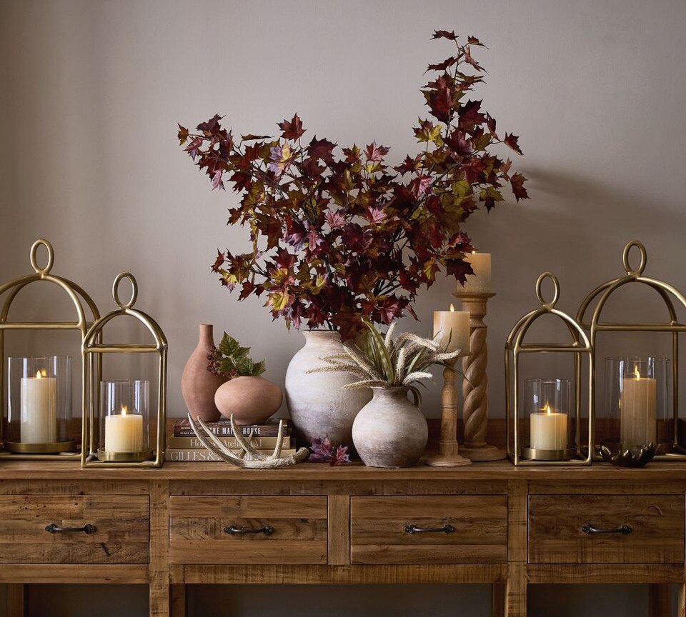 Altair Wood Hurricane Candle Holder