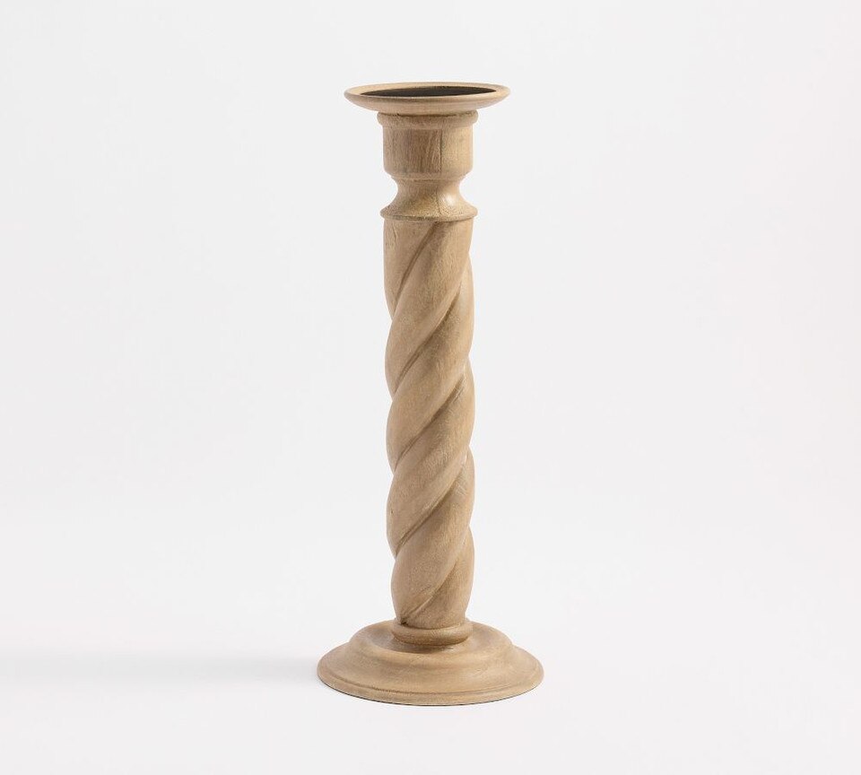 Altair Wood Hurricane Candle Holder