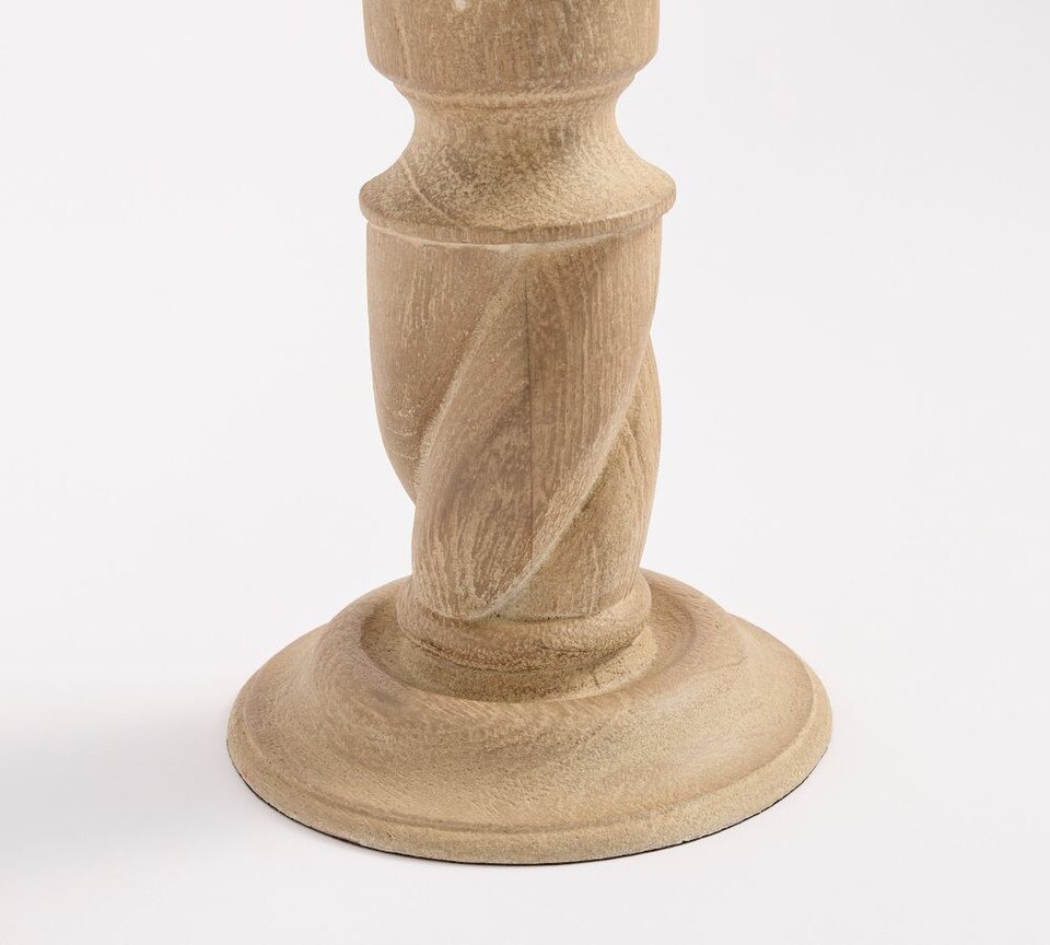 Altair Wood Hurricane Candle Holder