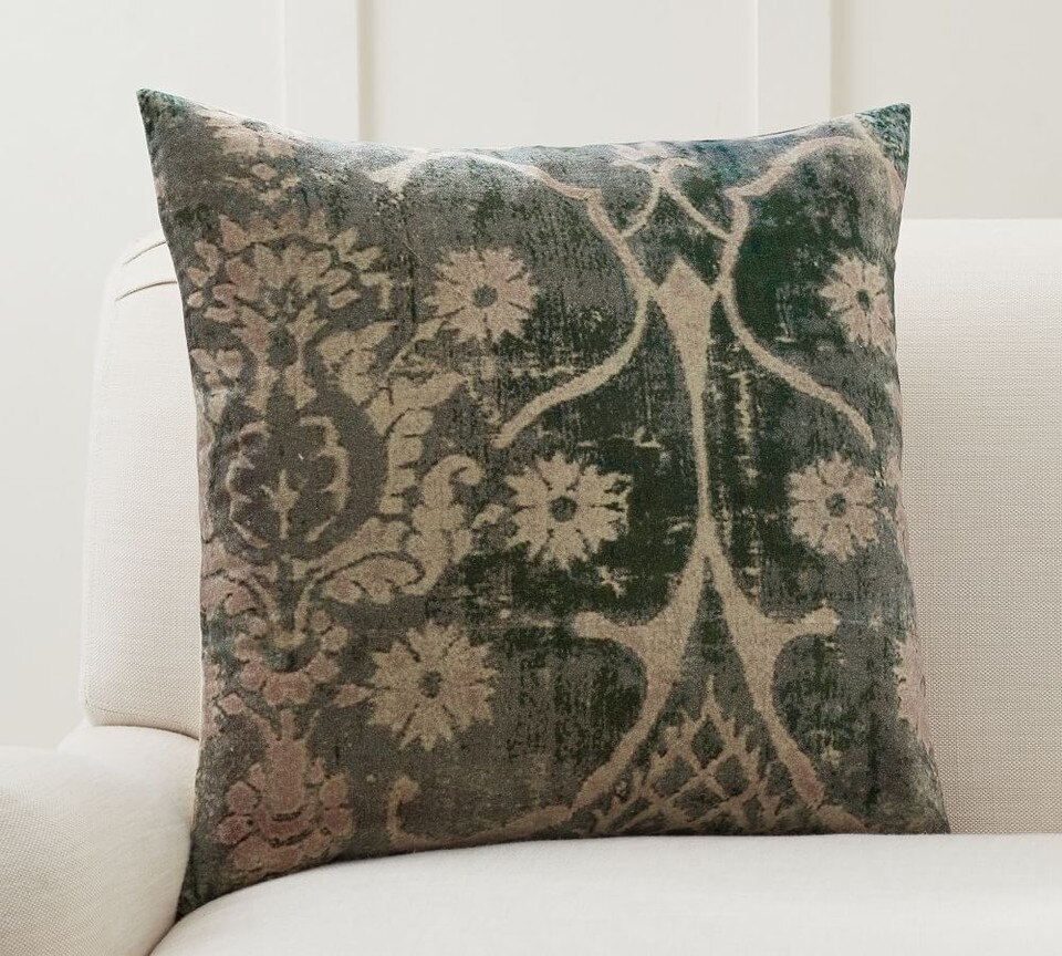 Amelia Printed Velvet Cushion Cover | Pottery Barn Australia