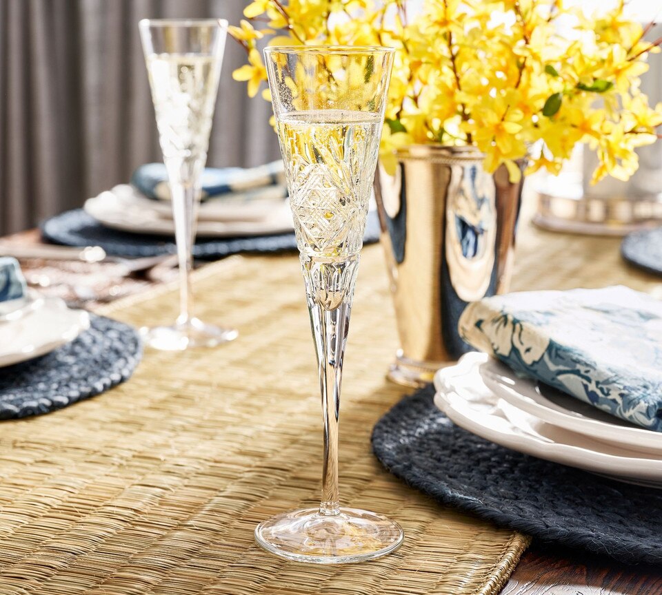 Antique Cut Champagne Flutes