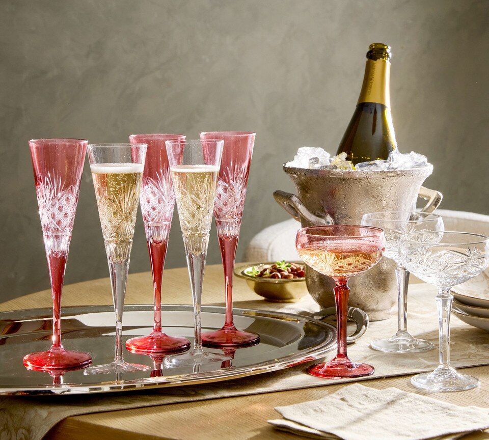 Pottery Barn Champagne Flutes
