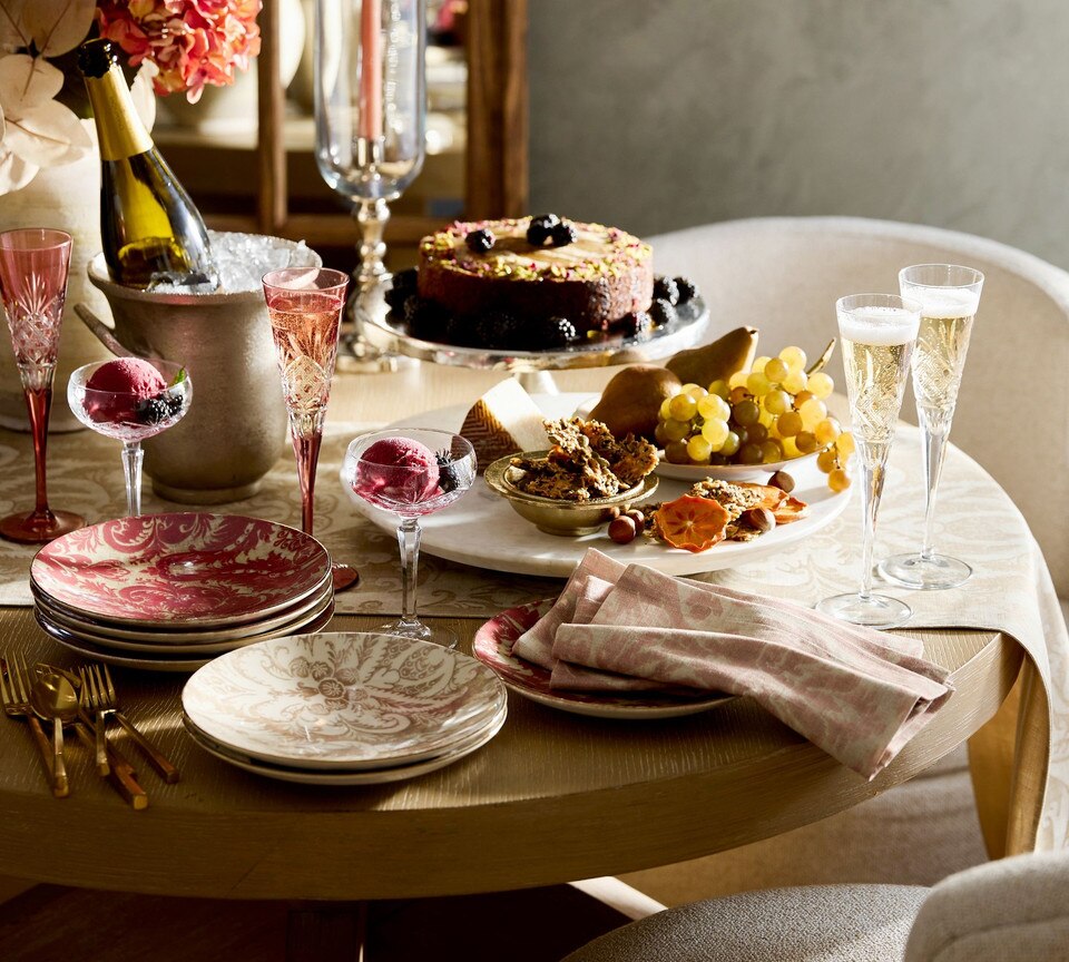 Antique Cut Champagne Flutes