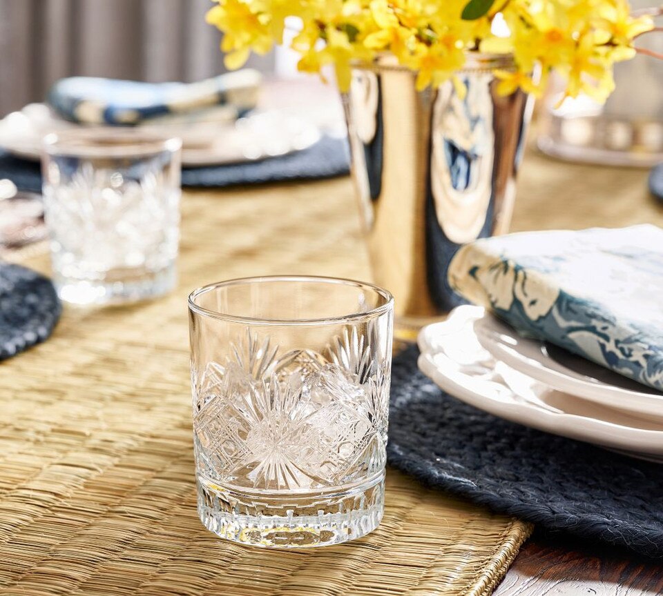 Antique Cut Double Old-Fashioned Glasses