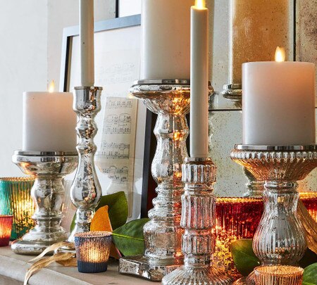 Antique Mercury Glass Candle Holders Pottery Barn Australia