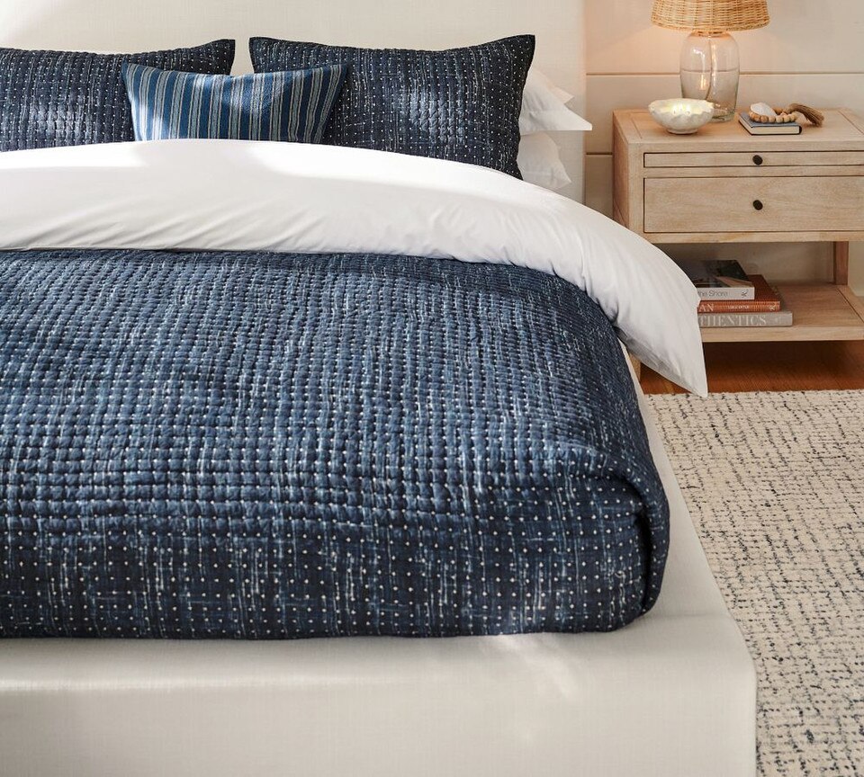 Arlo Cross Stitch Coverlet & Pillowcases