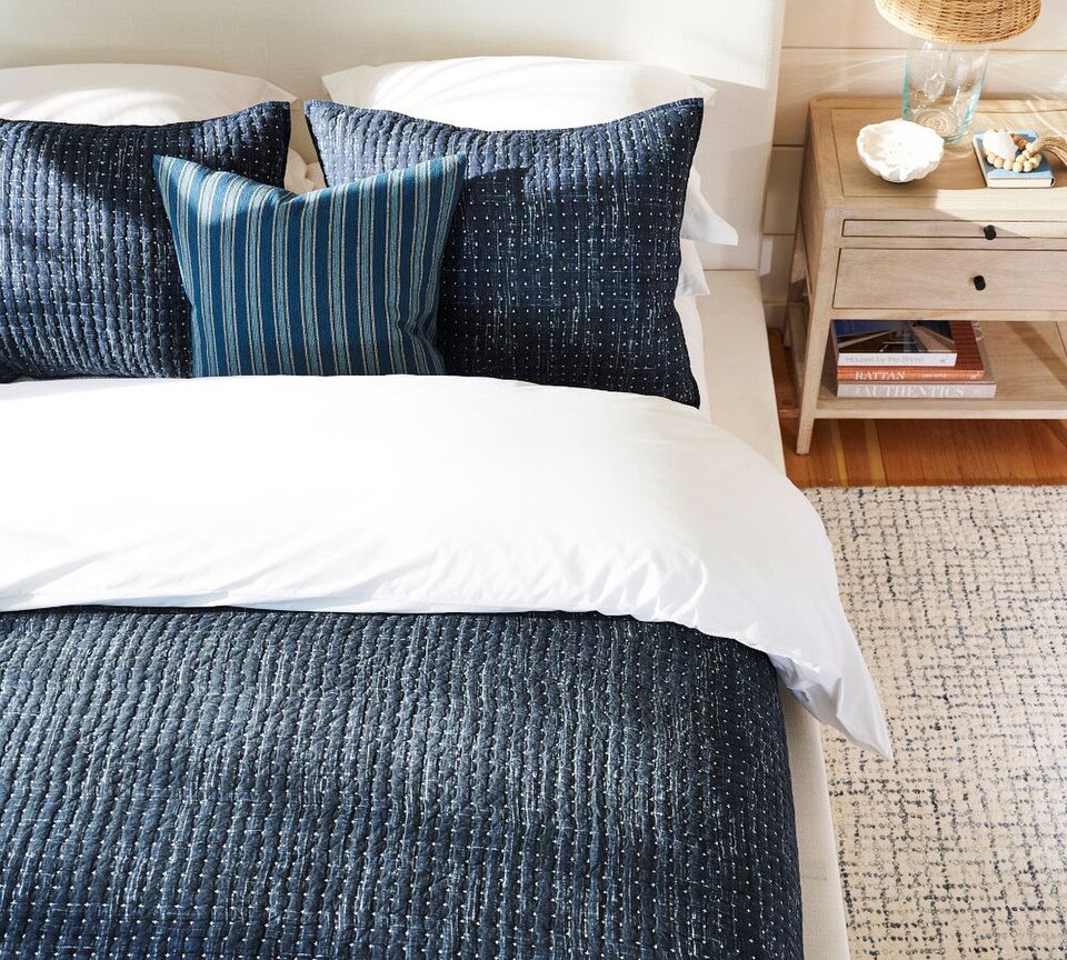 Arlo Cross Stitch Coverlet & Pillowcases
