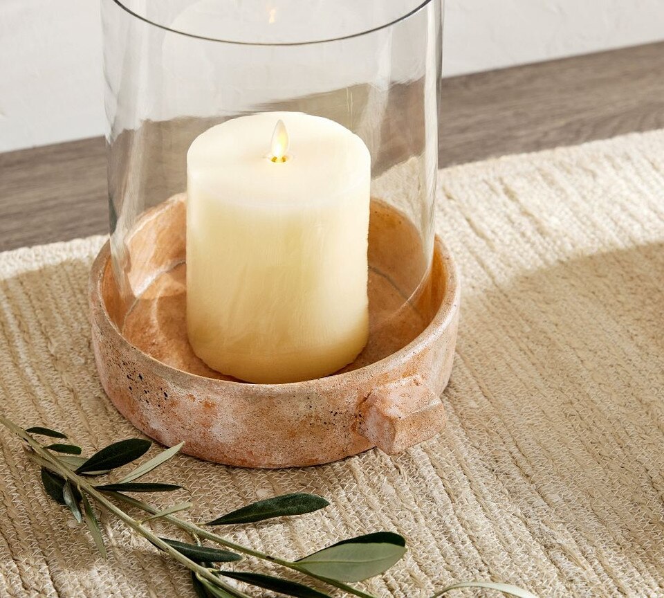 Artisan Handcrafted Ceramic Hurricane Candleholder
