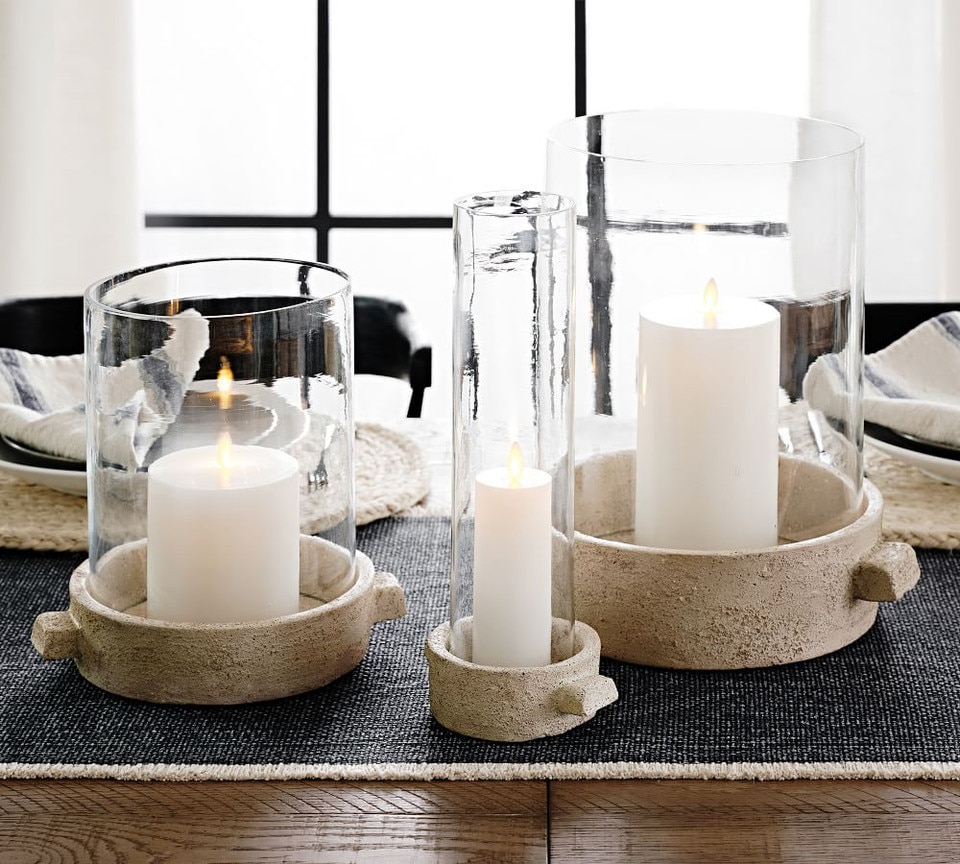 Artisan Handcrafted Ceramic Hurricane Candleholder