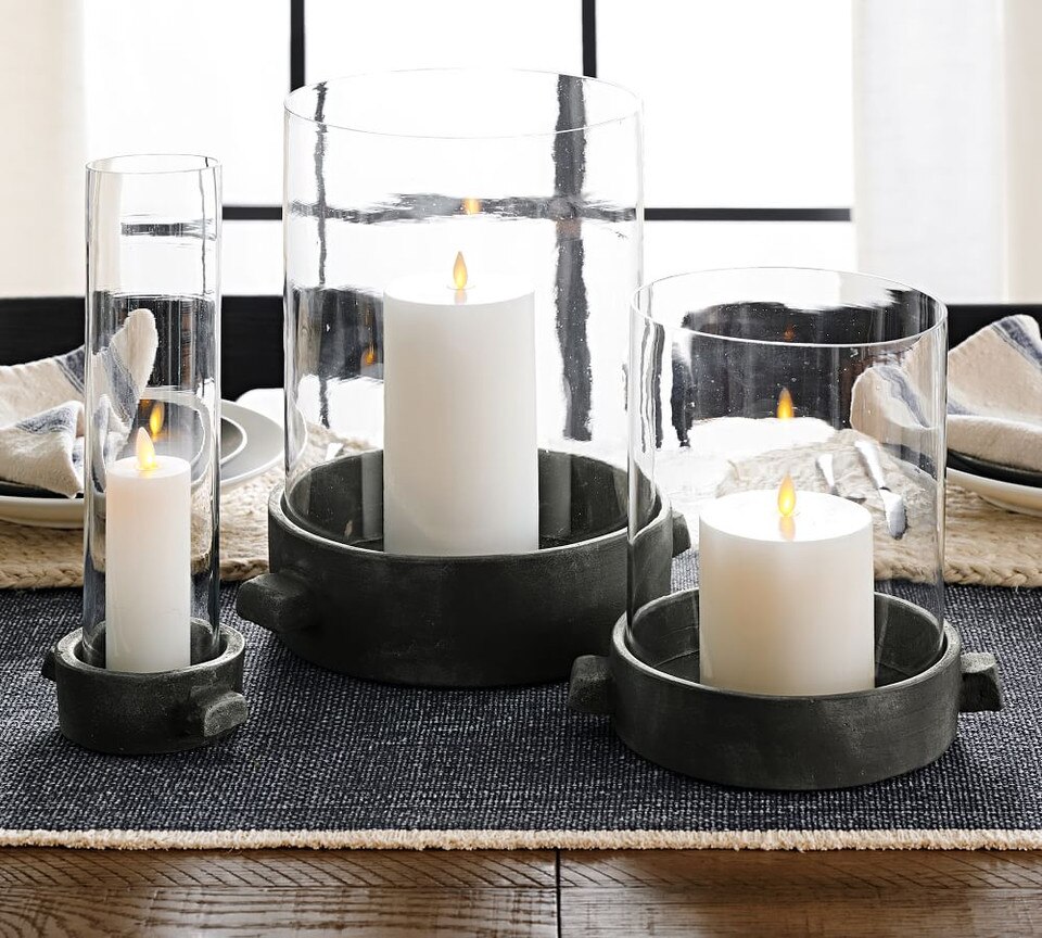 Artisan Handcrafted Ceramic Hurricane Candleholder