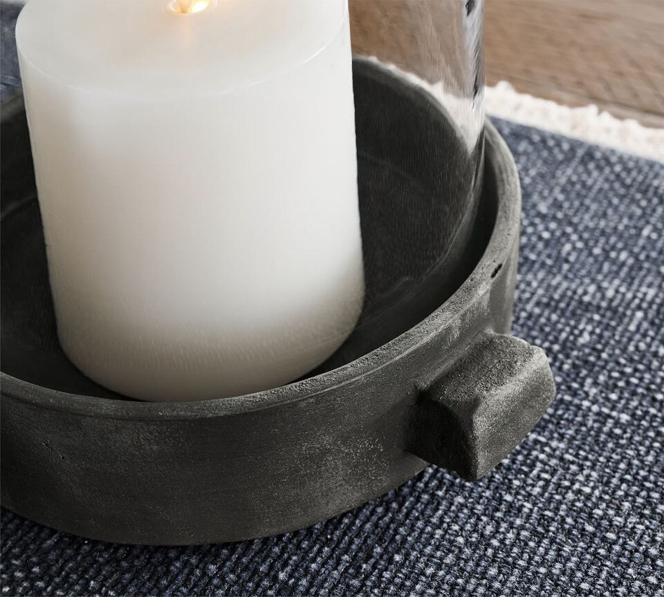 Artisan Handcrafted Ceramic Hurricane Candleholder