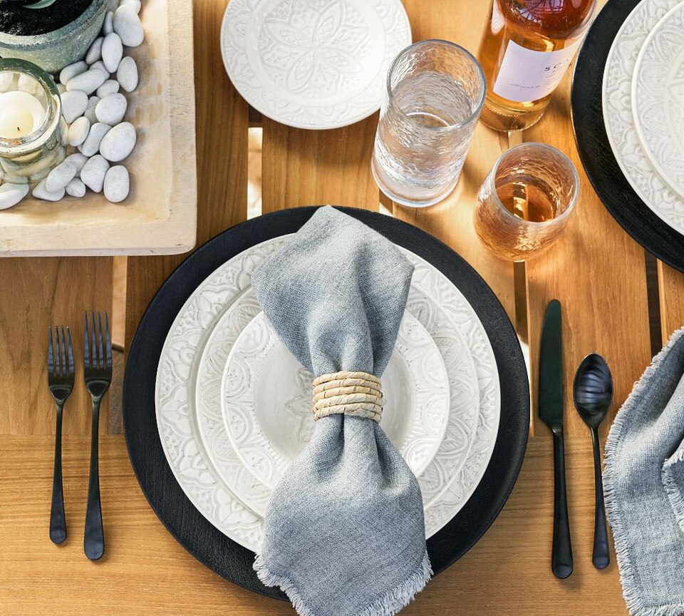 Asfi Melamine Appetiser Plates - Set of 4