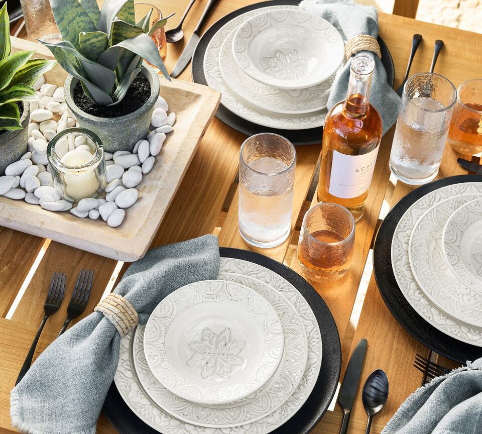 Asfi Melamine Appetiser Plates - Set of 4