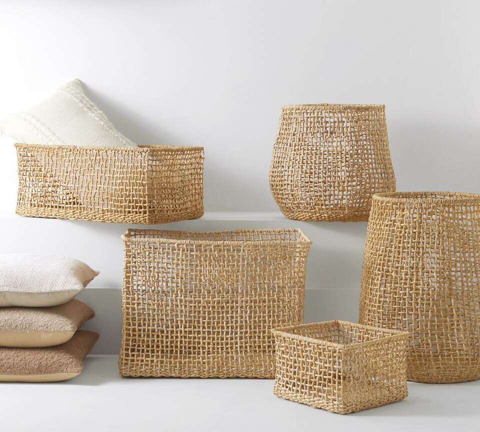Asha Handwoven Tote Baskets
