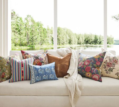 Audrina Floral Embroidered Cushion Cover Pottery Barn Australia