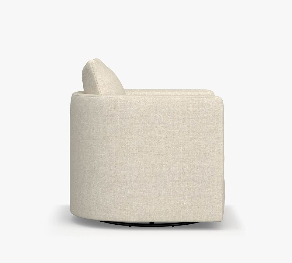 Ayden Barrel Arm Upholstered Swivel Armchair