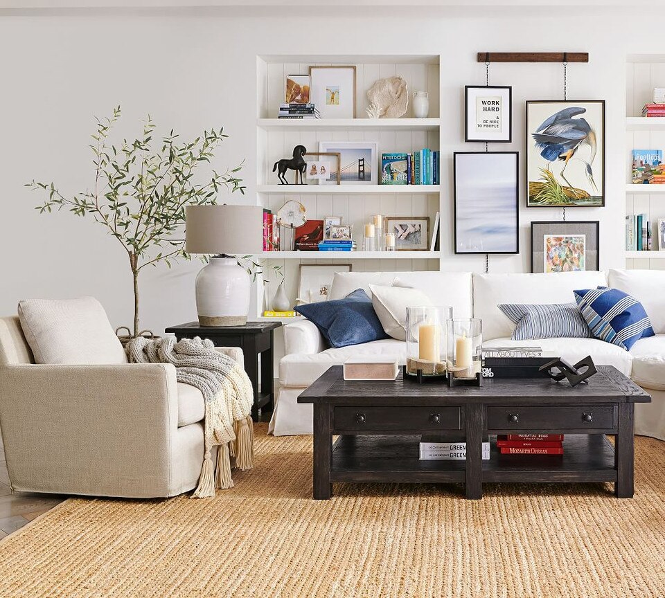 Ayden Square Arm Slipcovered Swivel Glider