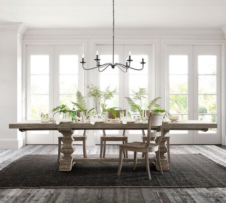 Banks Extending Dining Table - Grey Wash (234 - Pottery Barn