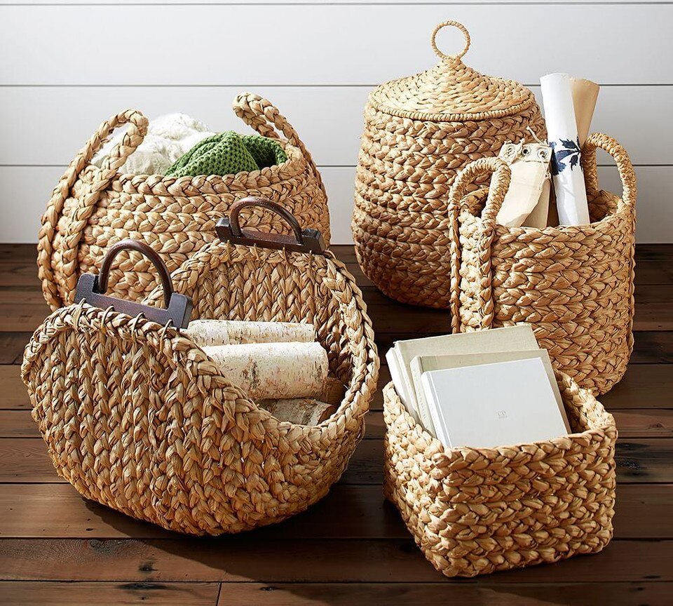 Beachcomber Lidded Tulip Basket