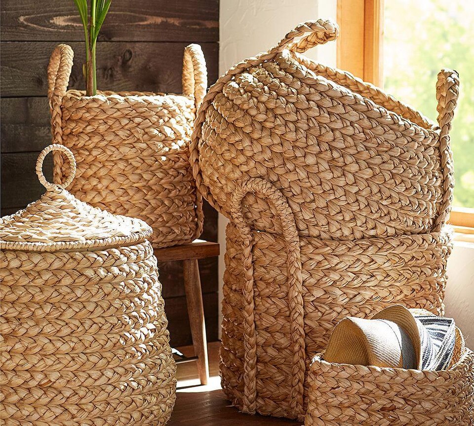 Beachcomber Lidded Tulip Basket