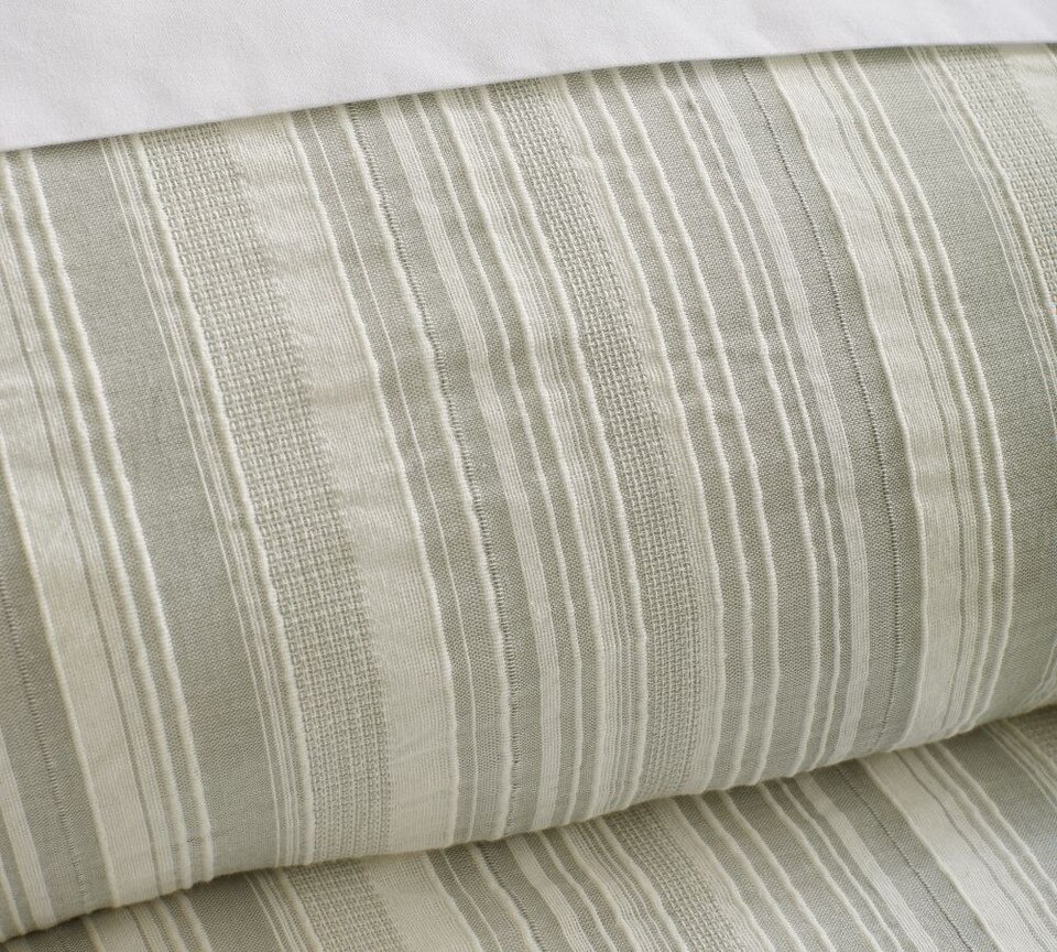 Beckett Yarn Dye Textured Striped Quilt Cover