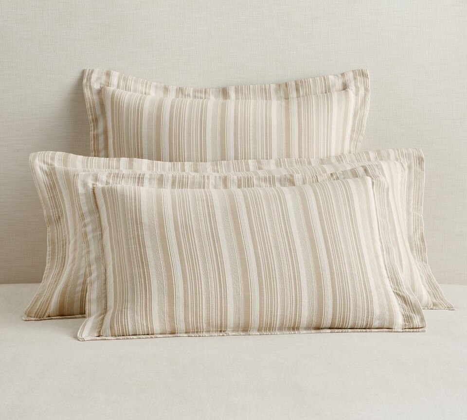 Beckett Yarn Dye Textured Striped Quilt Cover