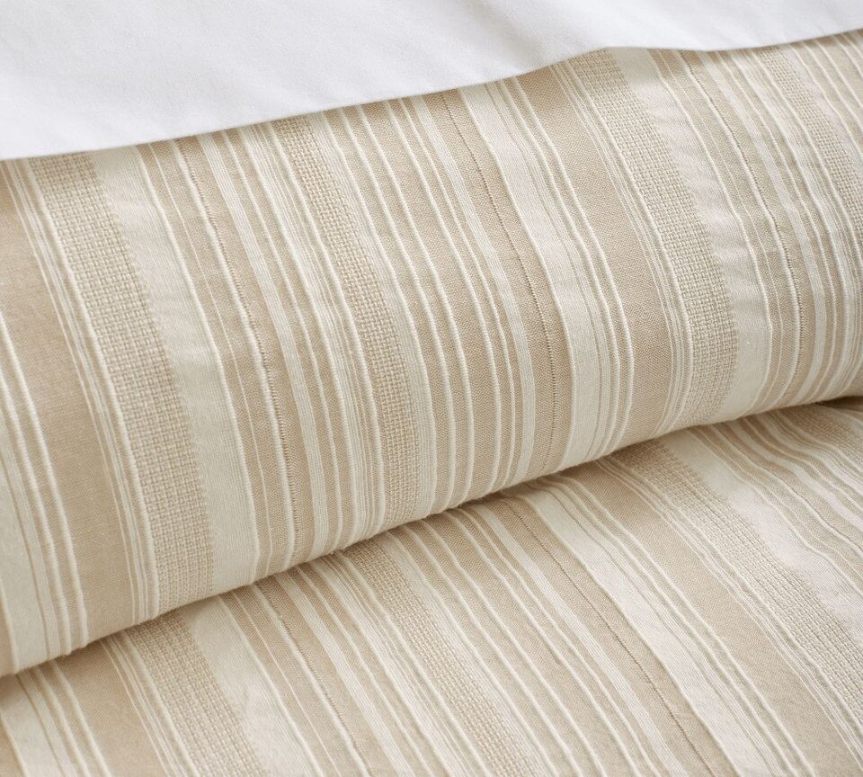 Beckett Yarn Dye Textured Striped Quilt Cover