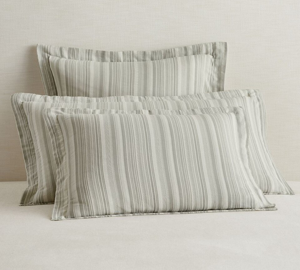 Beckett Yarn Dye Textured Striped Quilt Cover
