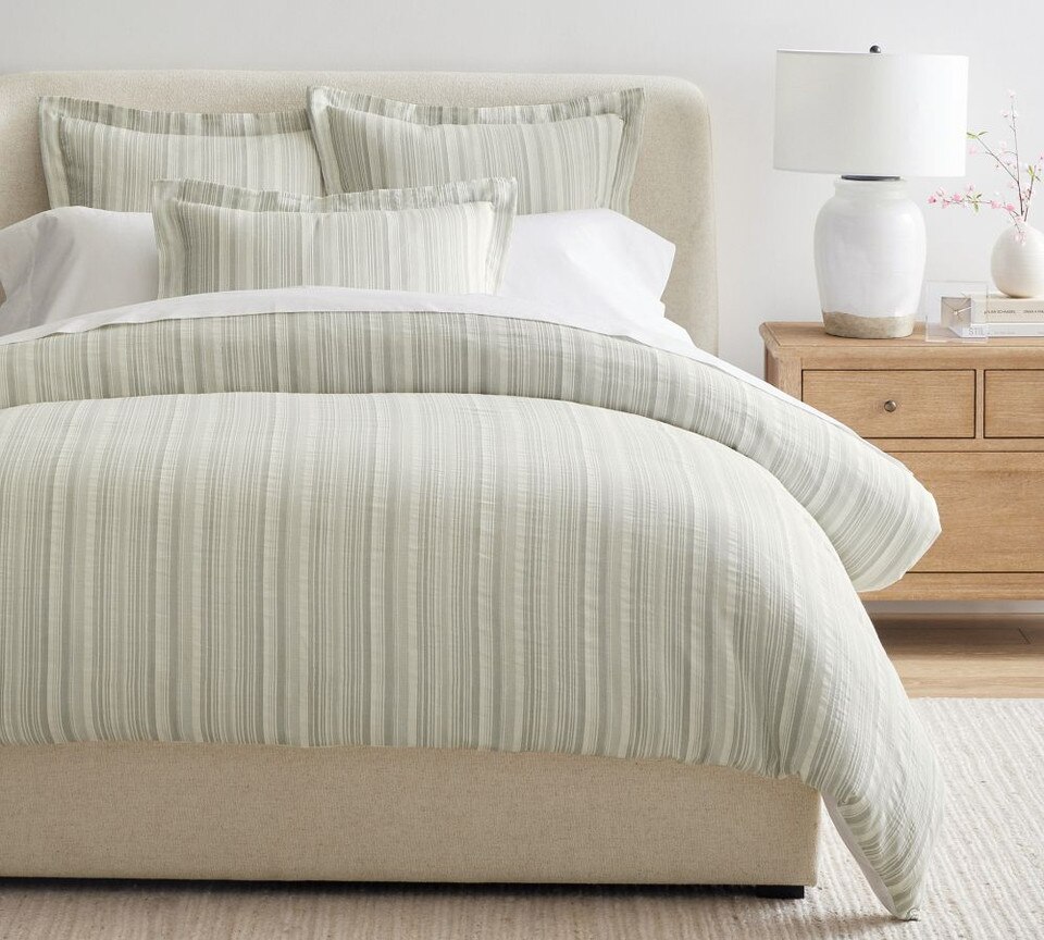 Beckett Yarn Dye Textured Striped Quilt Cover