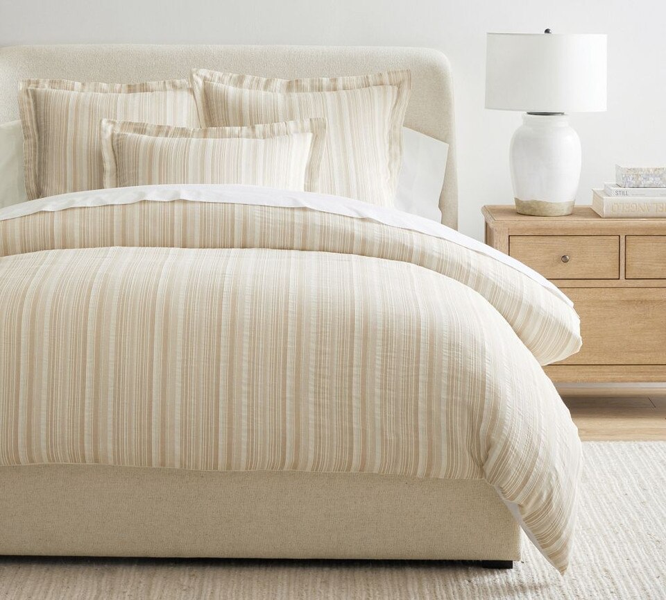 Beckett Yarn Dye Textured Striped Quilt Cover