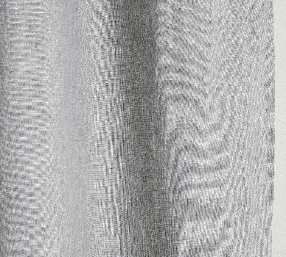 Belgian Flax Linen Blockout Curtain - Flagstone
