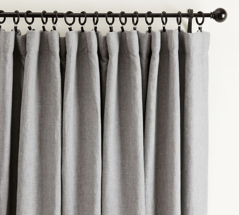 Belgian Flax Linen Curtain - Flagstone