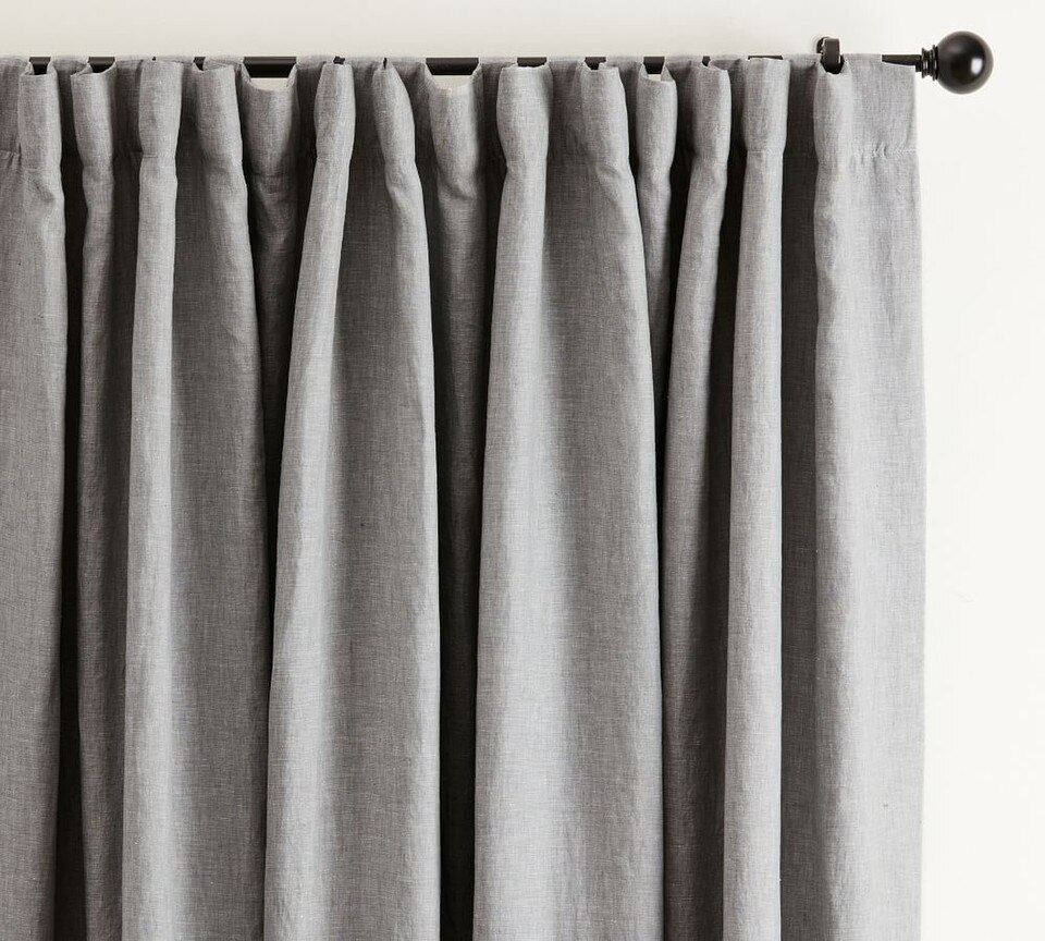 Belgian Flax Linen Curtain - Flagstone