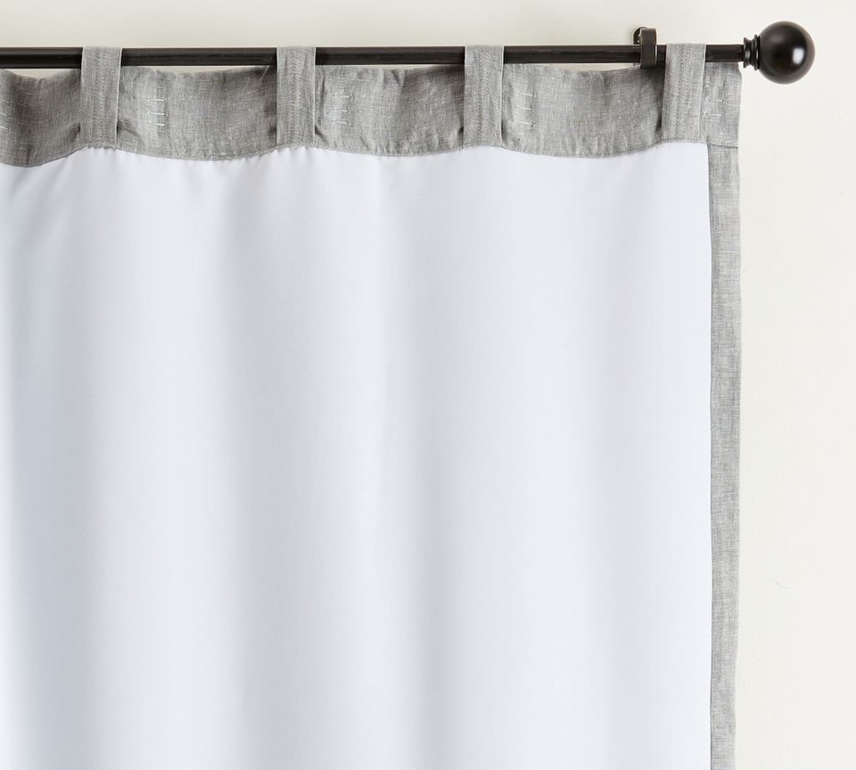Belgian Flax Linen Blockout Curtain - Flagstone