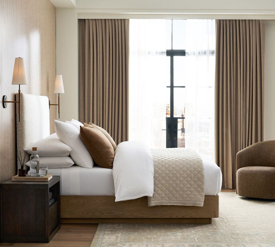 Belgian Flax Linen Diamond Coverlet