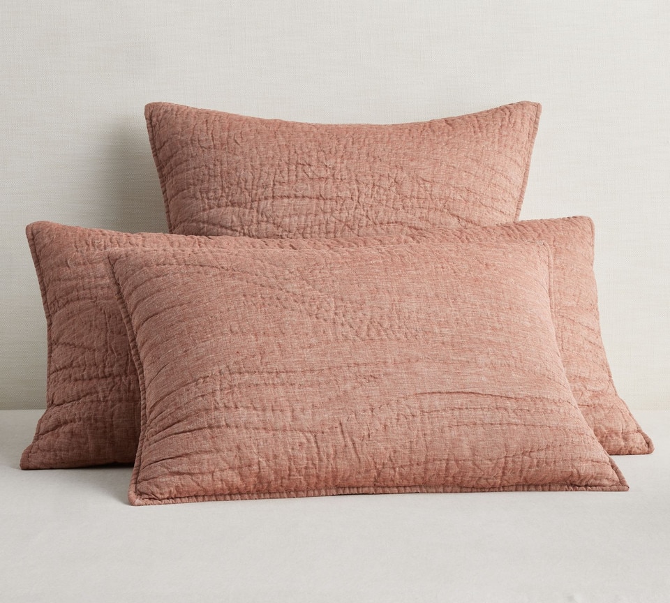 Belgian Flax Linen Handcrafted Coverlet & Pillowcases