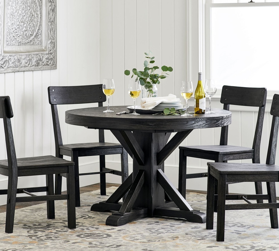 Benchwright Extending Round Dining Table